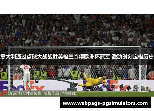 意大利通过点球大战战胜英格兰夺得欧洲杯冠军 激动时刻定格历史